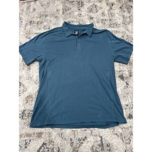 Kuhl Wayfarer Polo Shirt Mens Large XL Blue Green Short Sleeve Supima Cotton